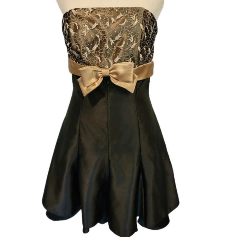 Jessica McClintock For Gunne Sax Faux jeweled bodice Mini Gown Formal Size 7